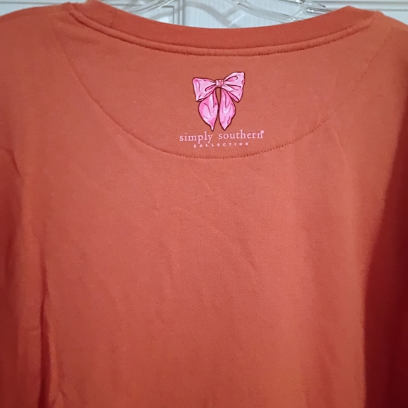 Simply Southern Pumpkin Spice Sweatshirt - Orange and Pink - Picture 4 of 4